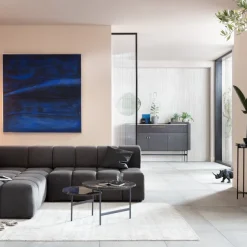 Sale Acrylschilderij Abstract Deep Blauw 155x155cm Wanddecoratie|Kasten