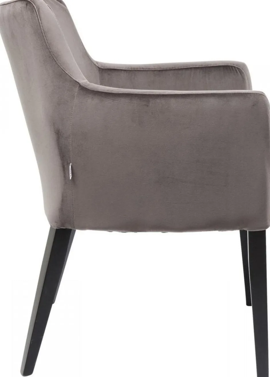 Cheap Armleunstoel Black Mode Fluweel Grijs Kasten|Stoelen