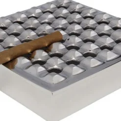 Shop Asbak Soho Square Silver 25x25cm Woondecoratie|Kasten