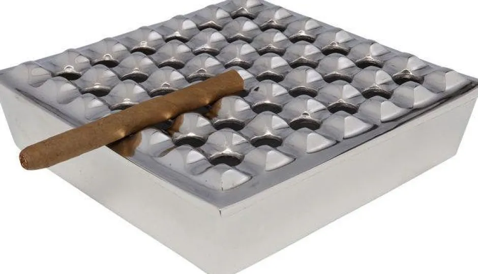 Shop Asbak Soho Square Silver 25x25cm Woondecoratie|Kasten