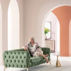 Flash Sale Bank Bellissima 2-Seater Velvet Green 200cm Kasten|Tuinmeubelen