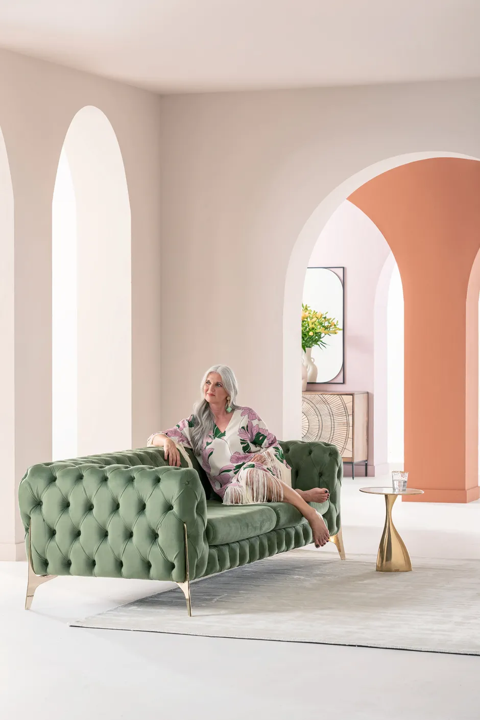 Flash Sale Bank Bellissima 2-Seater Velvet Green 200cm Kasten|Tuinmeubelen