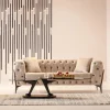 Clearance Bank Bellissima 2-Seater Velvet Beige 200cm Kasten|Tuinmeubelen