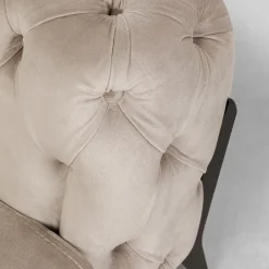 Clearance Bank Bellissima 2-Seater Velvet Beige 200cm Kasten|Tuinmeubelen