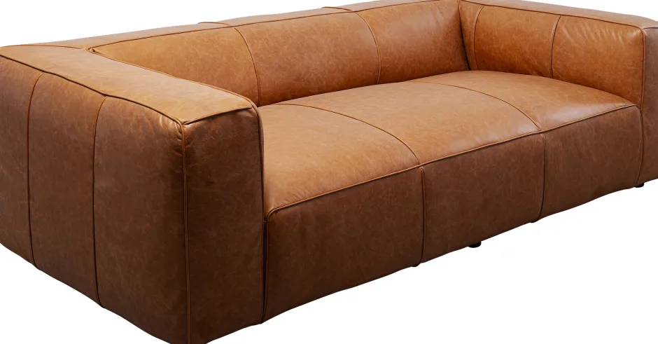 Cheap Bank Cubetto Smart Leather Light Brown 220cm Kasten|Tuinmeubelen