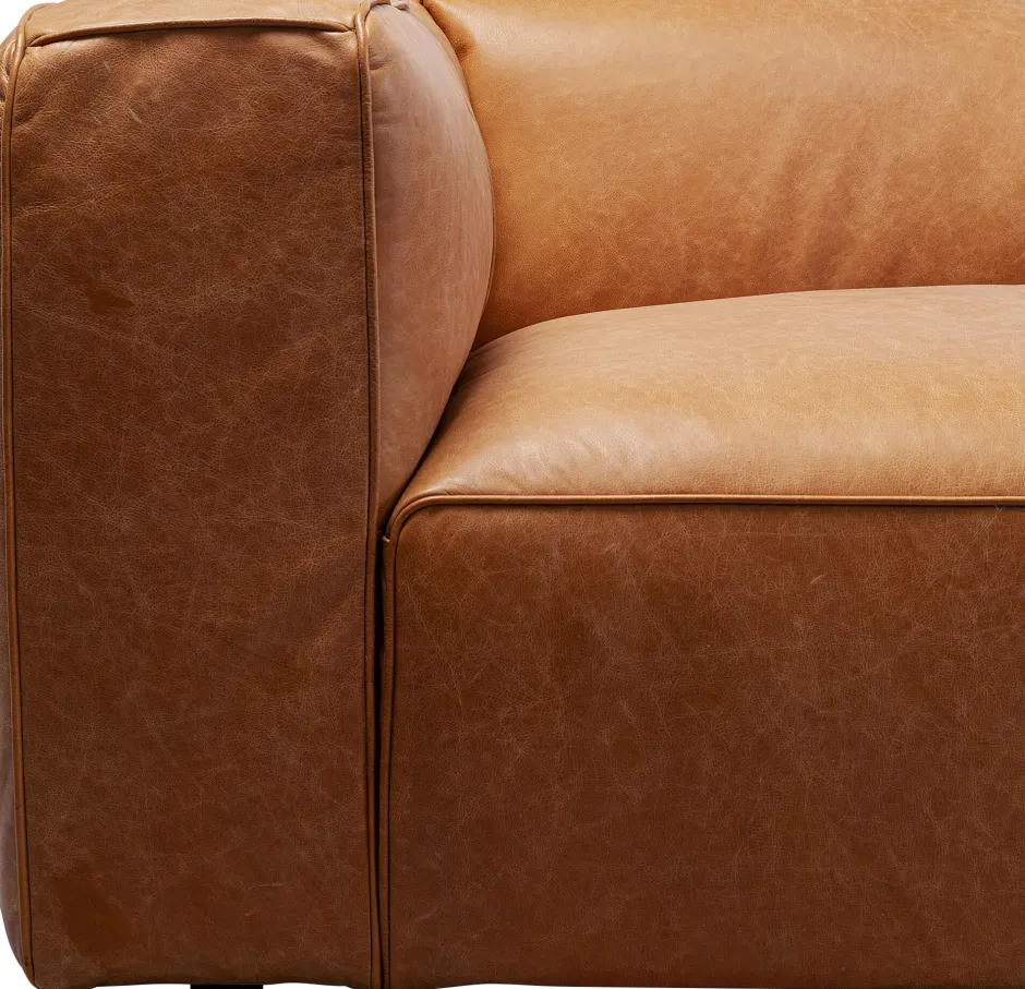 Cheap Bank Cubetto Smart Leather Light Brown 220cm Kasten|Tuinmeubelen