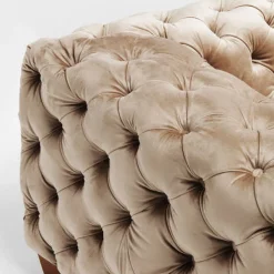 Cheap Bank Desire 3-Zits Fluweel Ecru Kasten|Tuinmeubelen