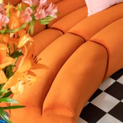 Clearance Bank Element Wave Oranje Kasten|Tuinmeubelen