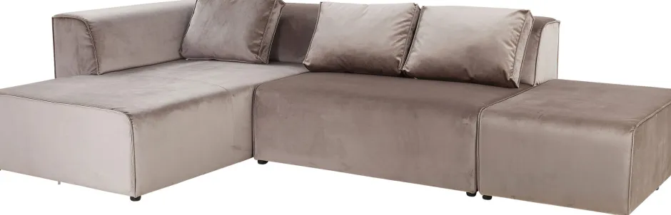 Best Sale Bank Infinity Fluweel Taupe Links Banken