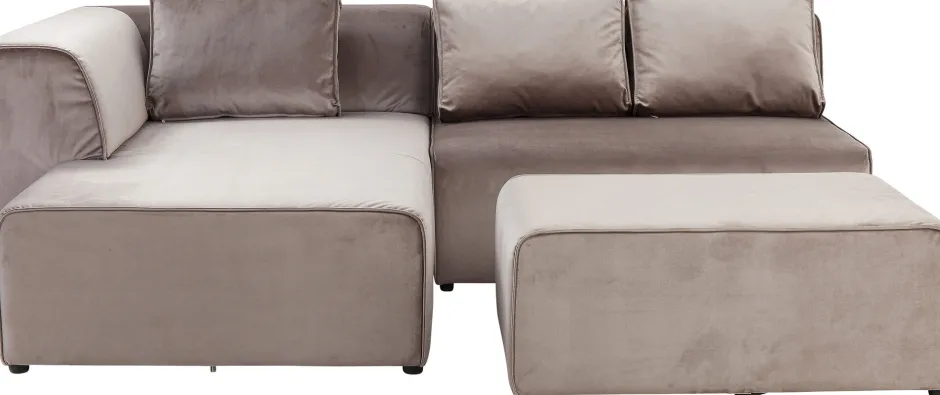 Best Sale Bank Infinity Fluweel Taupe Links Banken
