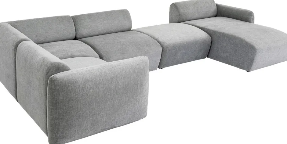 Hot Bank Living Landscape 2 Lucca Grey Right 328cm Kasten|Tuinmeubelen