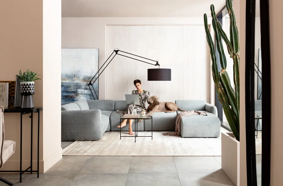 Hot Bank Living Landscape 2 Lucca Grey Right 328cm Kasten|Tuinmeubelen