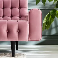 Clearance Bank Milchbar 3-Zits Fluweel Roze Kasten|Tuinmeubelen