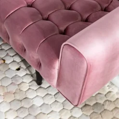 Clearance Bank Milchbar 3-Zits Fluweel Roze Kasten|Tuinmeubelen