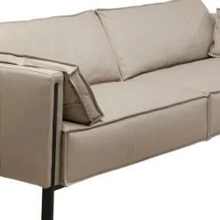 Best Sale Bank 3-Seater Victor Leather Grey 233cm Kasten|Tuinmeubelen