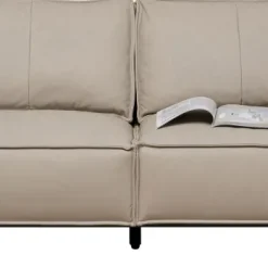 Best Sale Bank 3-Seater Victor Leather Grey 233cm Kasten|Tuinmeubelen