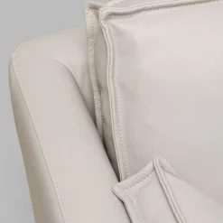 Best Sale Bank 3-Seater Victor Leather Grey 233cm Kasten|Tuinmeubelen