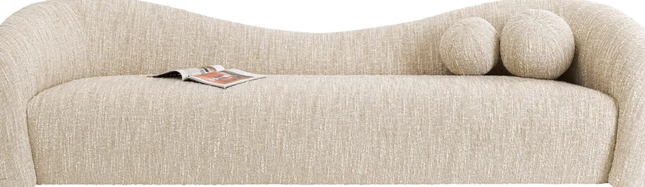 Outlet Bank 3-zits Livia Melange Cream 261cm Kasten|Tuinmeubelen