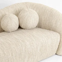 Outlet Bank 3-zits Livia Melange Cream 261cm Kasten|Tuinmeubelen