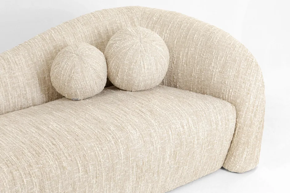 Outlet Bank 3-zits Livia Melange Cream 261cm Kasten|Tuinmeubelen
