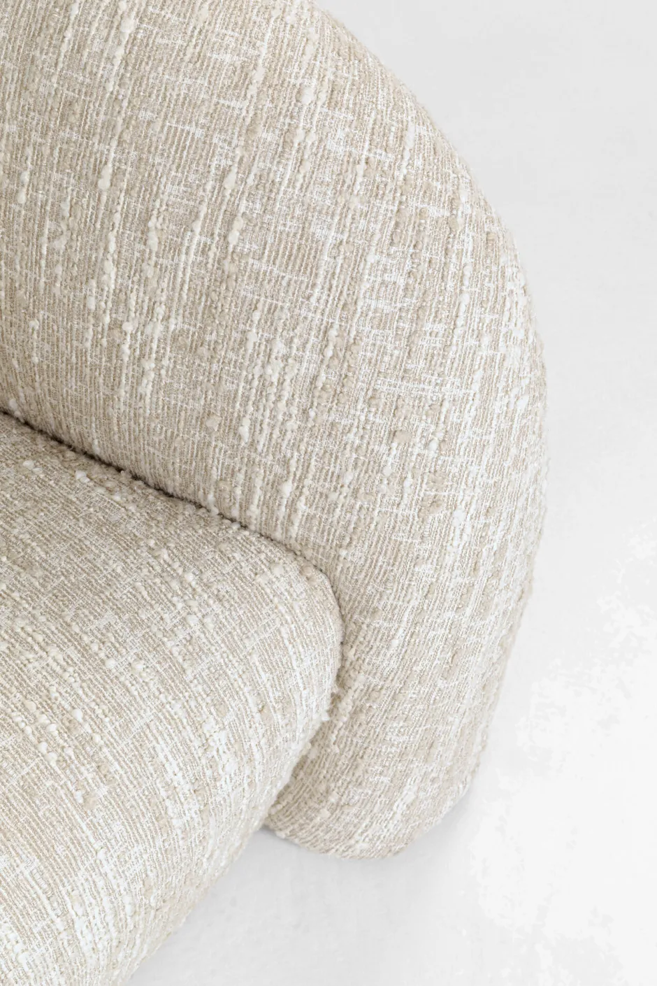Outlet Bank 3-zits Livia Melange Cream 261cm Kasten|Tuinmeubelen