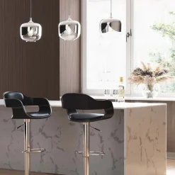 Outlet Barkruk Costa Zwart Kasten|Stoelen