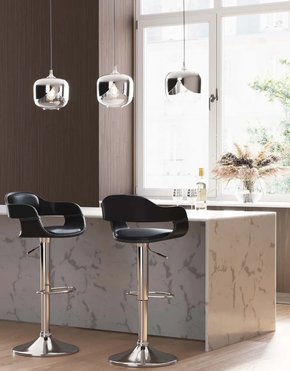 Outlet Barkruk Costa Zwart Kasten|Stoelen