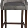 Store Barkruk Mode Fluweel Grijs Kasten|Stoelen