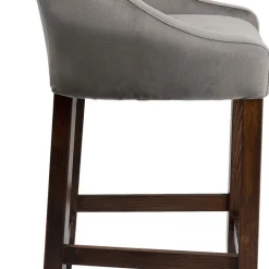 Store Barkruk Mode Fluweel Grijs Kasten|Stoelen