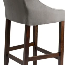 Store Barkruk Mode Fluweel Grijs Kasten|Stoelen