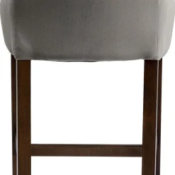 Store Barkruk Mode Fluweel Grijs Kasten|Stoelen