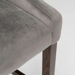 Store Barkruk Mode Fluweel Grijs Kasten|Stoelen