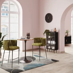 Hot Barkruk Saluti Dark Green Kasten|Stoelen