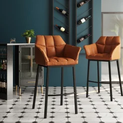 Hot Barkruk Thinktank Vier Poten Bruin Kasten|Stoelen