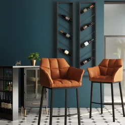 Hot Barkruk Thinktank Vier Poten Bruin Kasten|Stoelen