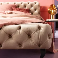 Best Bed Desire Fluweel Ecru 160x200cm Bedden|Kasten