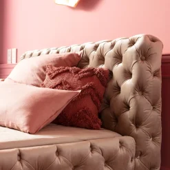 Best Bed Desire Fluweel Ecru 160x200cm Bedden|Kasten