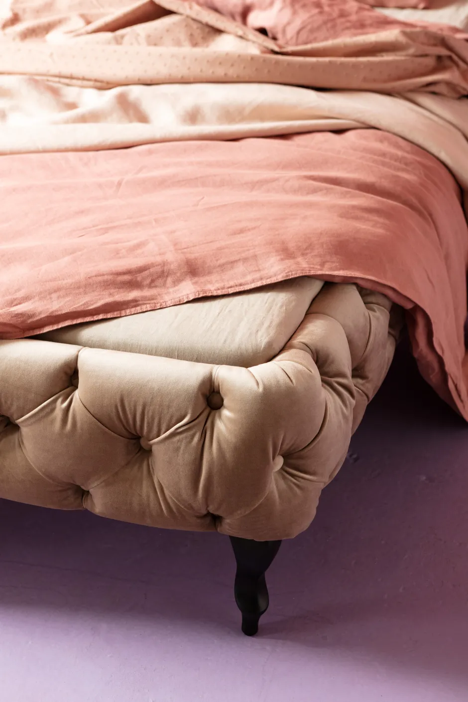 Best Bed Desire Fluweel Ecru 160x200cm Bedden|Kasten