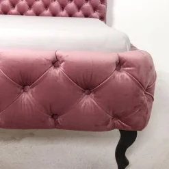 Outlet Bed Desire Fluweel Roze 160x200cm Bedden|Kasten