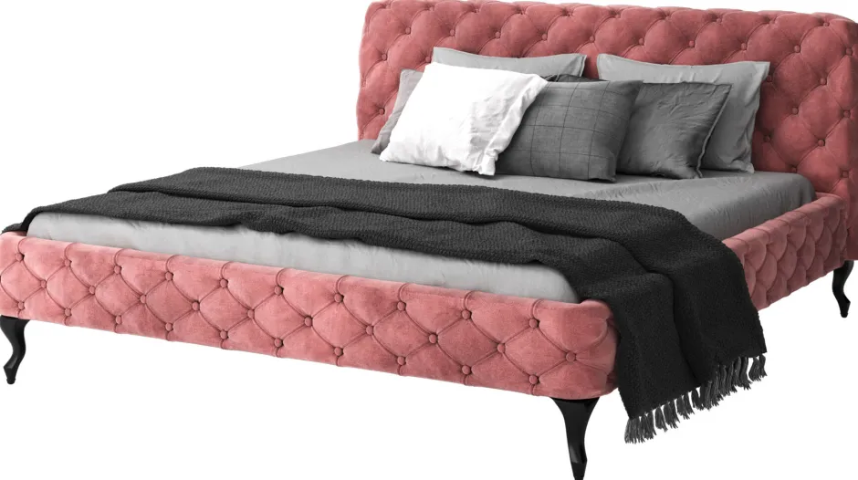 Flash Sale Bed Desire Fluweel Roze 180x200cm Bedden|Kasten