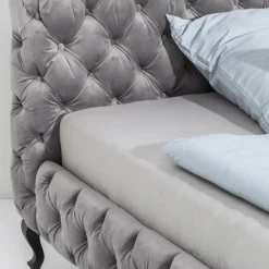 Flash Sale Bed Desire Fluweel Zilvergrijs 160x200cm Kasten|Bedden