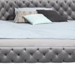 Shop Bed Desire Fluweel Zilvergrijs 180x200cm Bedden|Kasten