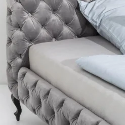Shop Bed Desire Fluweel Zilvergrijs 180x200cm Bedden|Kasten