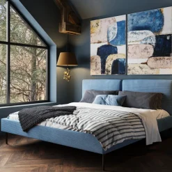 Best Sale Bed East Side Cord Blue 160x200cm Bedden|Kasten