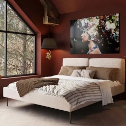 New Bed East Side Cord Creme 160x200cm Bedden|Kasten