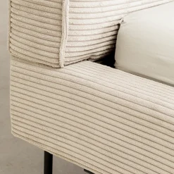 New Bed East Side Cord Creme 160x200cm Bedden|Kasten