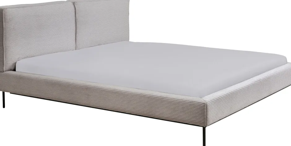Cheap Bed East Side Cord Grey 160x200cm Bedden|Kasten