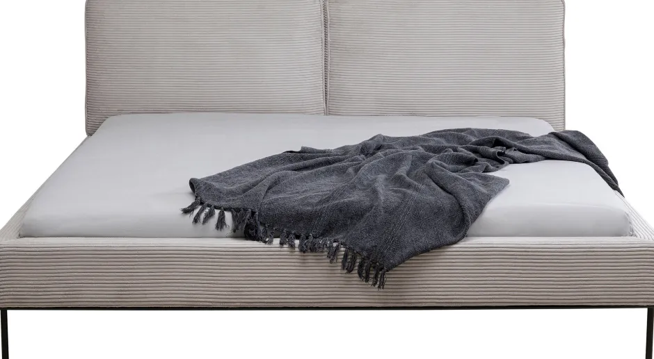 Cheap Bed East Side Cord Grey 160x200cm Bedden|Kasten