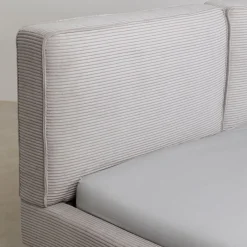 Cheap Bed East Side Cord Grey 160x200cm Bedden|Kasten