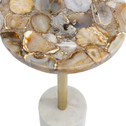 Best Bijzettafel Agate Base White 25cm Tafels|Tuinmeubelen